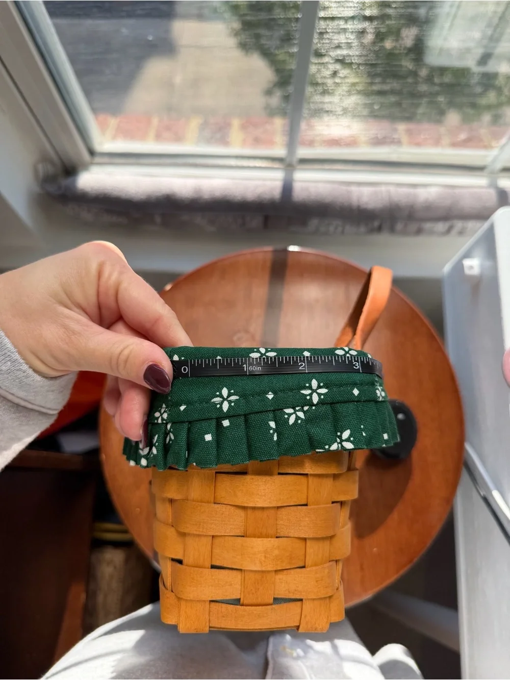 Longaberger Basket with Brown Handle
